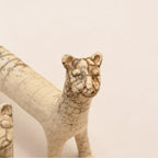 Raku Lion Sculpture Inspired by Tutankhamun