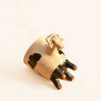 Handcrafted Ceramic Buffalo Bowl (16 × 13 cm)