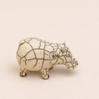 White Raku Hippopotamus