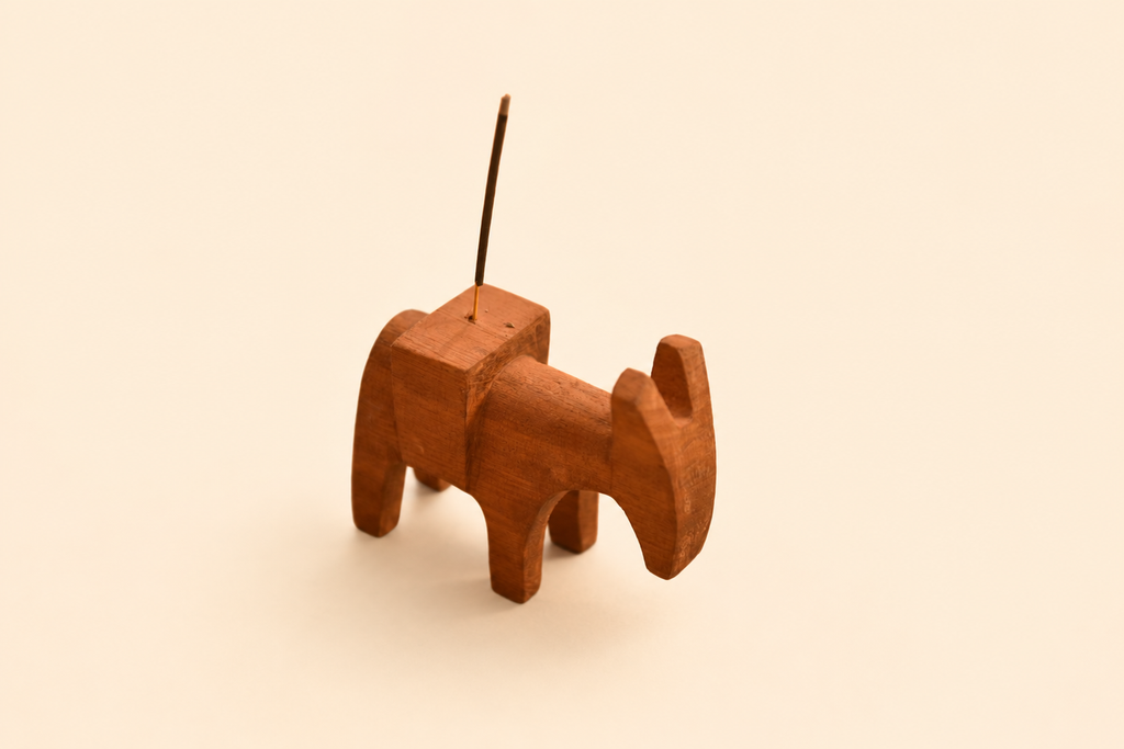 Wooden Donkey Incense Holder