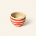 Small Red  Striped Ceramic Cup