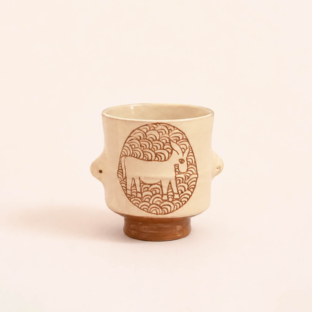 Handmade Donkey Ceramic Cup