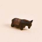 Handcrafted ceramic donkey incense holder