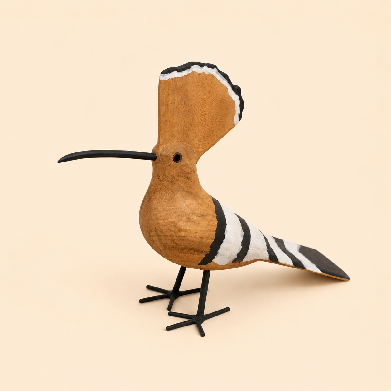 Handcrafted Wooden Hoopoe Bird