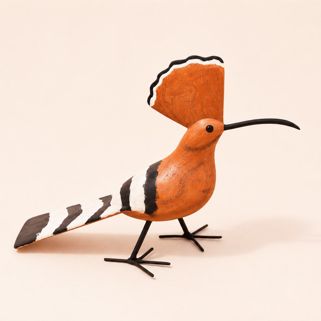 Handcrafted Wooden Hoopoe Bird
