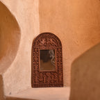 hand carved Hoopoe mirror