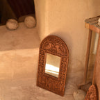 hand carved Hoopoe mirror