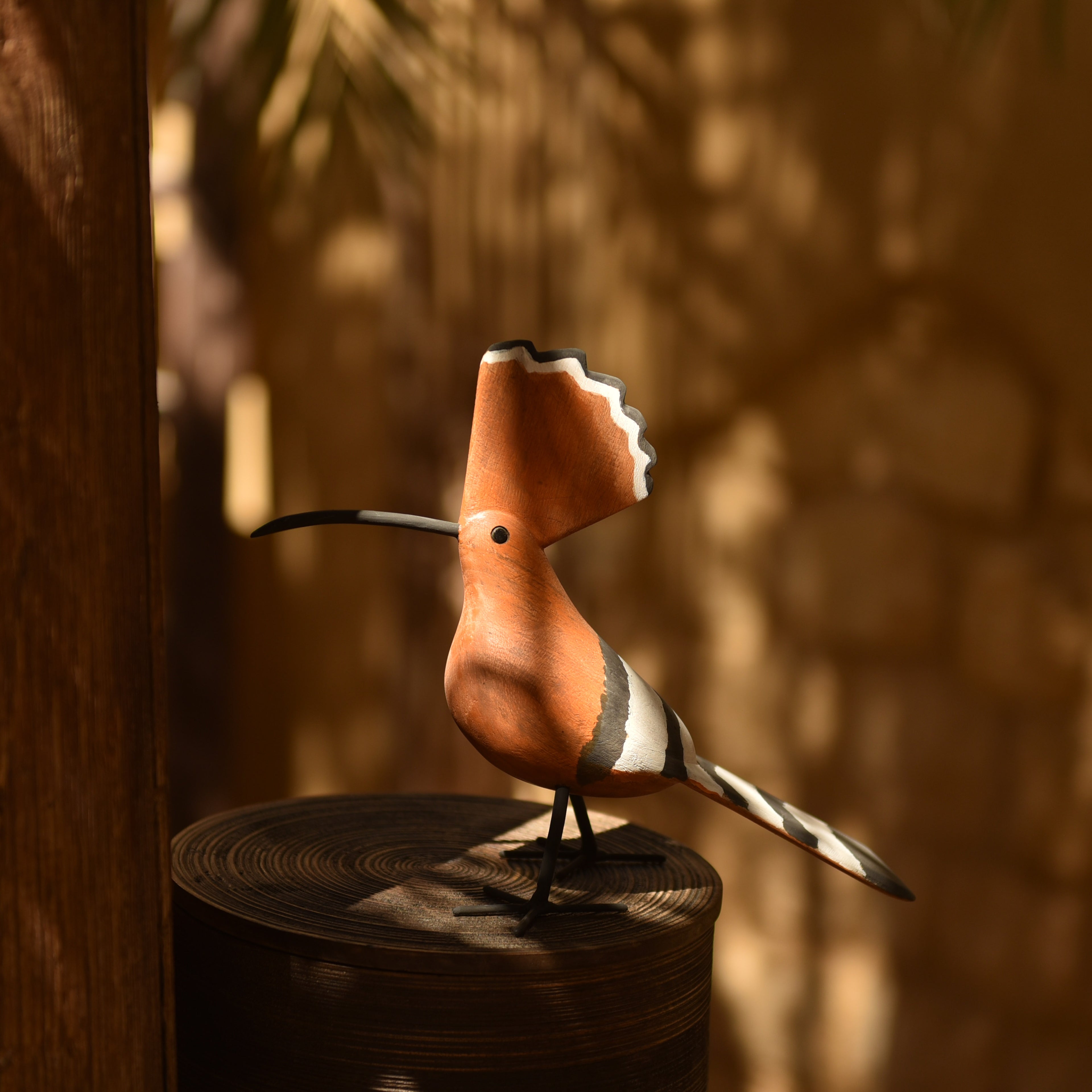 Handcrafted Wooden Hoopoe Bird