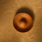 Round Teak Wood Incense Holder