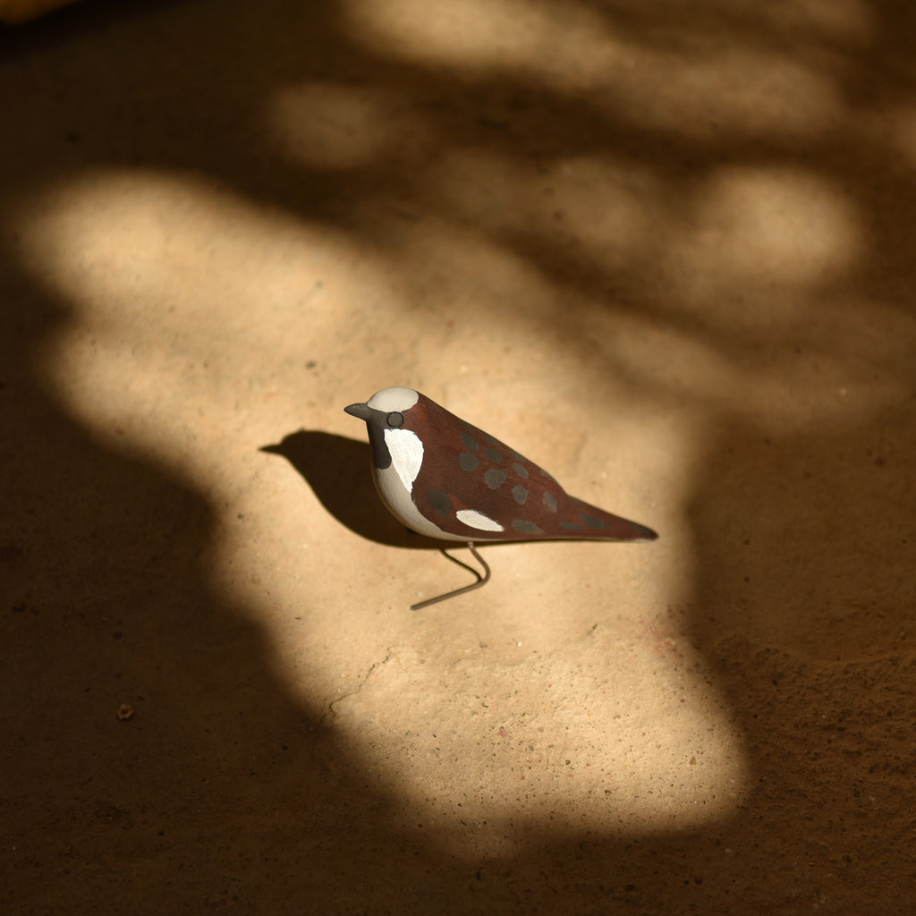 Hand-carved wooden bird