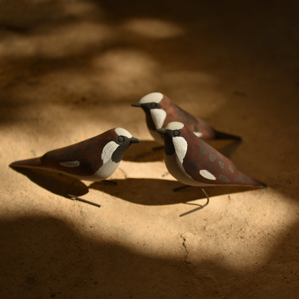 Hand-carved wooden bird