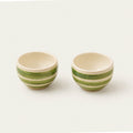 Small Green Striped Ceramic Cup