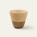 Handcrafted White Striped Coffee Cup