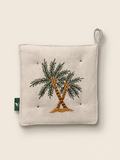 Palm Tree Embroidered Kitchen Pot Holder Set – Set of 2