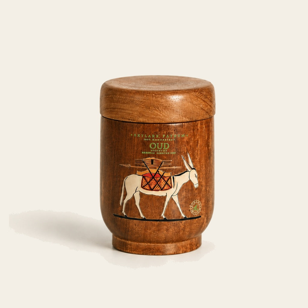 Oud Beeswax Candle – Donkey Illustration Edition