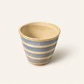 Handcrafted blue Striped Pottery Cup
