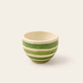 Small Green Striped Ceramic Cup