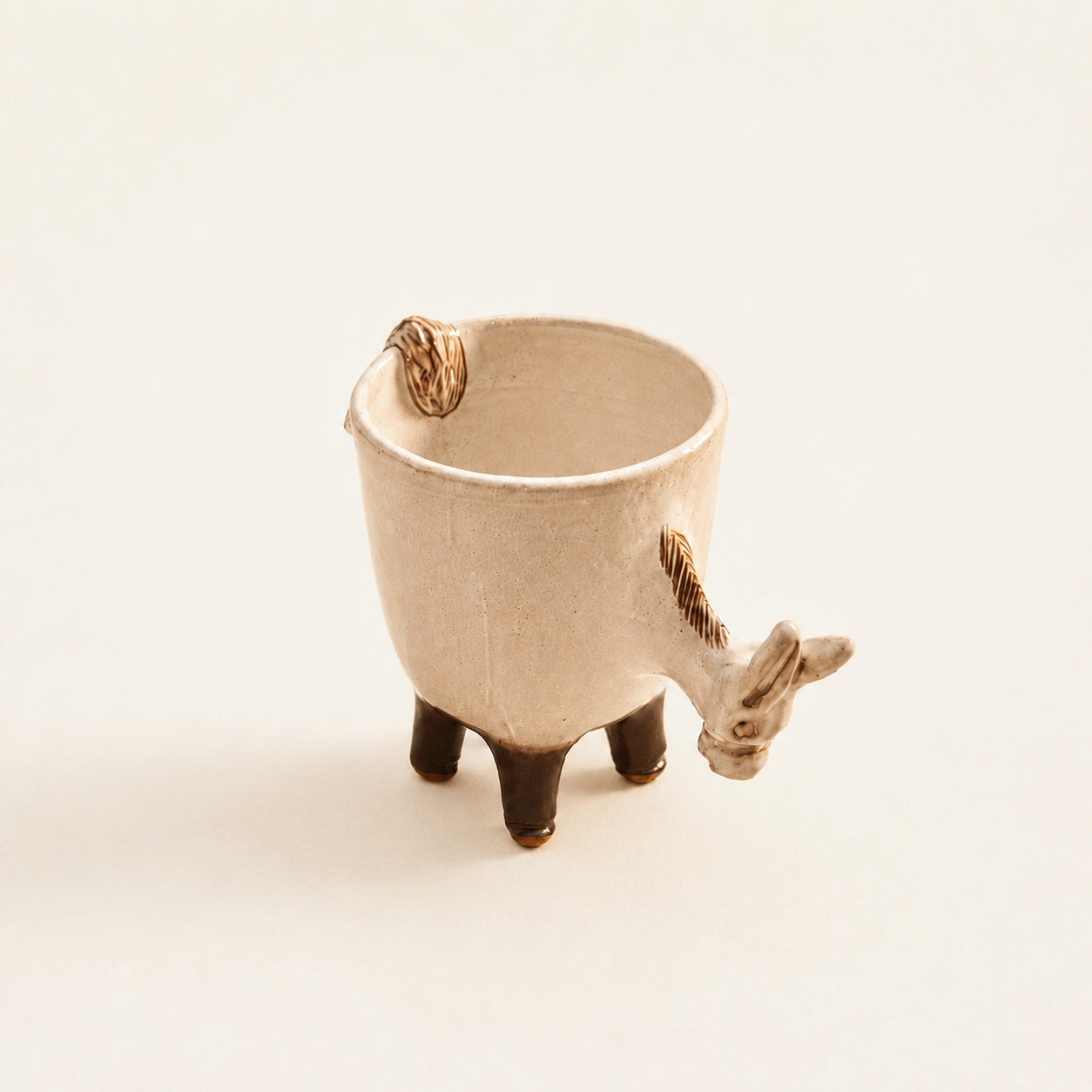 Handcrafted Ceramic Donkey Bowl (16 × 13 cm)